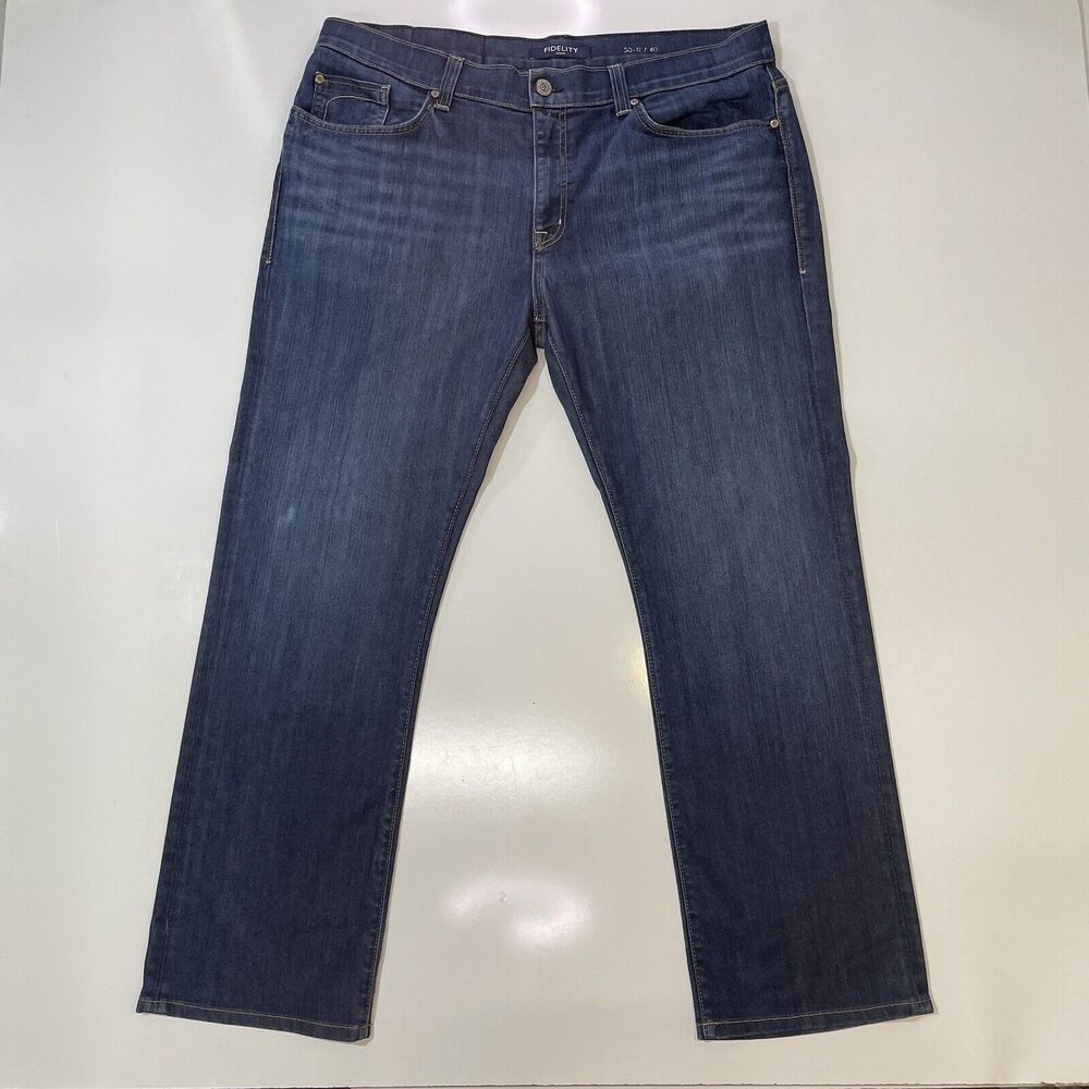 Fidelity Denim Men’s 50-11 Calvary Relaxed Blue Jeans Sz 40x30 Stretch Designer